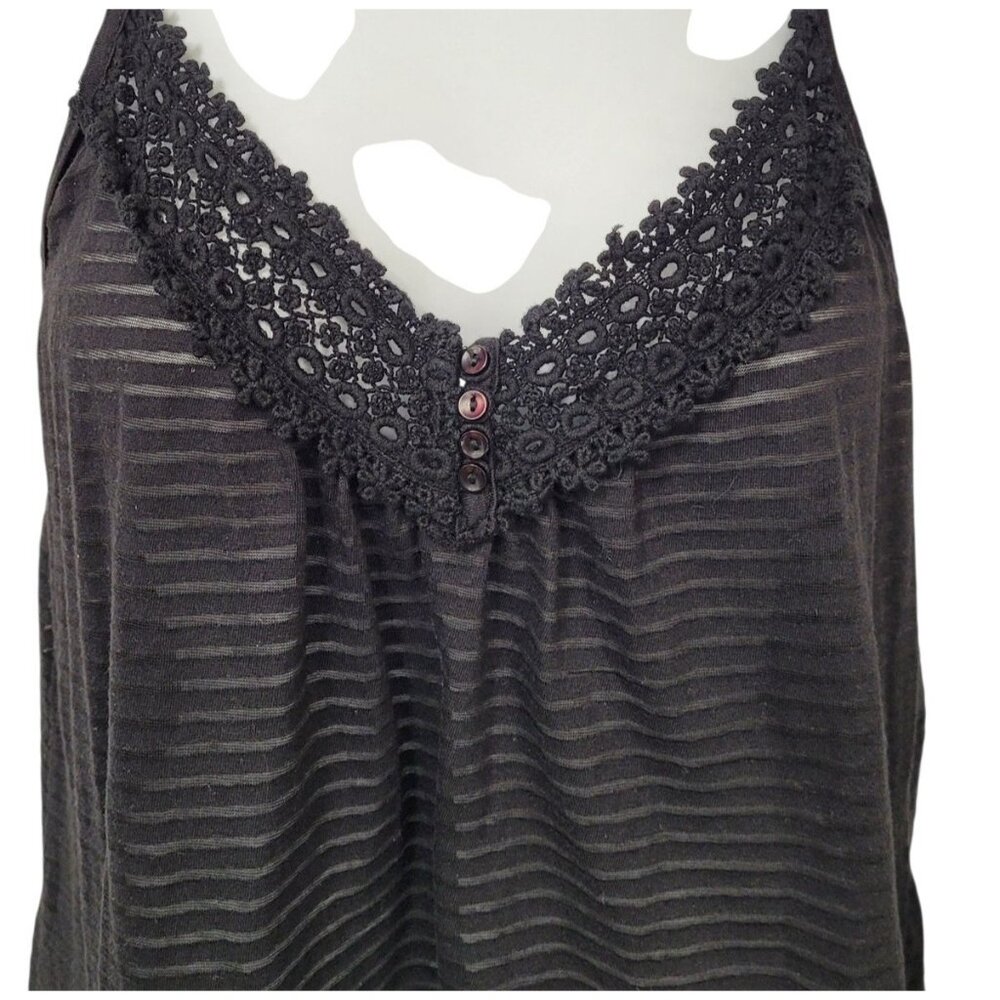 LEI Lace Trim Tank Top Stretch Junior M Fairy Grunge Y2K Elena Gilbert Spaghetti